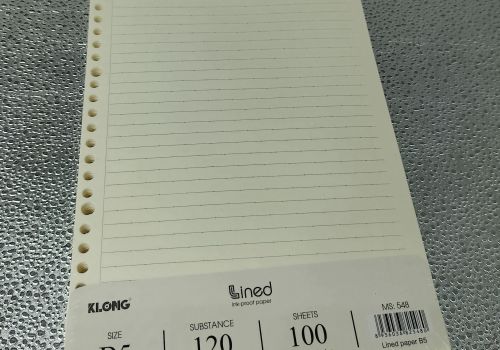 Ruột kẻ ngang five B5 100 tờ - Klong - MS548