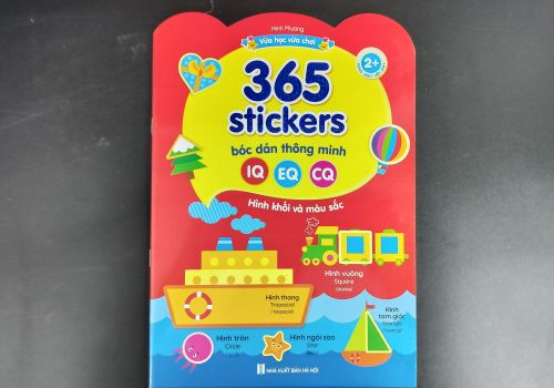 Sách - 365 stickers Bóc dán thông minh song ngữ Việt Anh dành cho trẻ từ 2-6 tuổi - HÌNH KHỐI VÀ MÀU SẮC
