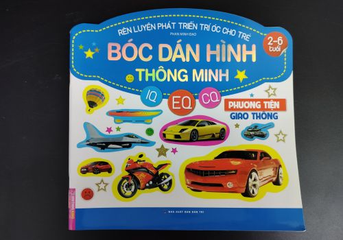 Sách - Bóc dán hình thông minh IQ-EQ-CQ - Phương tiện giao thông (2-6 tuổi)