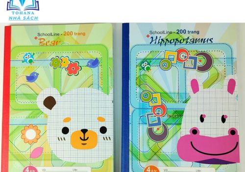 Vở 4 Ô Ly 200 Trang KLONG Hippopotamus