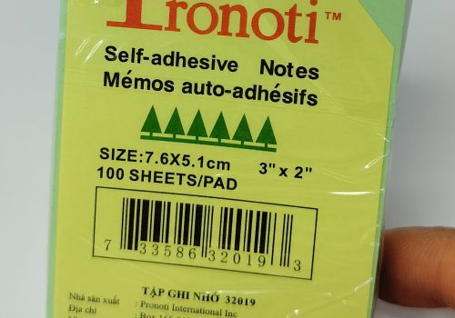 Giấy nhớ 3 x 2 màu xanh lá Pronoti - 32019